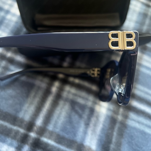 59mm Balenciaga Sunglasses Blue & Silver - Picture 10 of 12